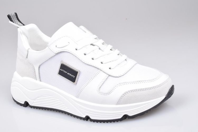 A. Morato Shoes Veter Wit heren (MORATO SNEAKER - MMFW01453 LE500019 1000 White) - Mayday (Aalst)