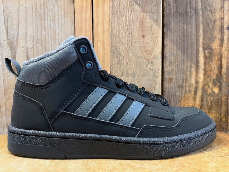 Adidas Sportswear Veter Zwart heren (RAPID COURT MID  - JR0170 CBlack/GreSi) - Mayday (Aalst)