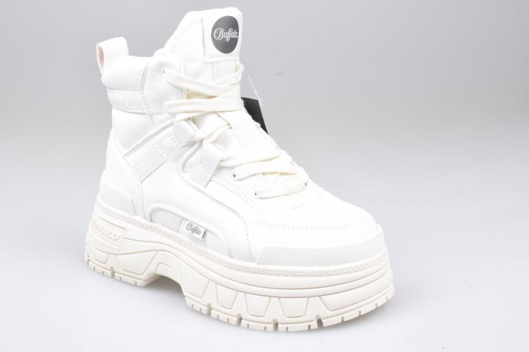 Buffalo LONDON Veter Wit dames (BUFFALO FUSION HYB MID - BN16225201 Vegan Nubuck White) - Mayday (Aalst)