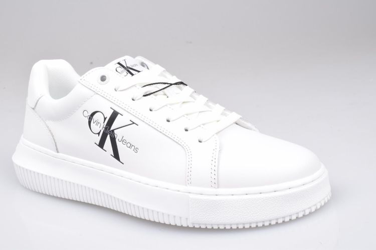 Calvin Klein Jeans Veter Wit heren (CHUNKY CUPSOLE MONO LTH - YM0YM00681 YBR White/Black) - Mayday (Aalst)