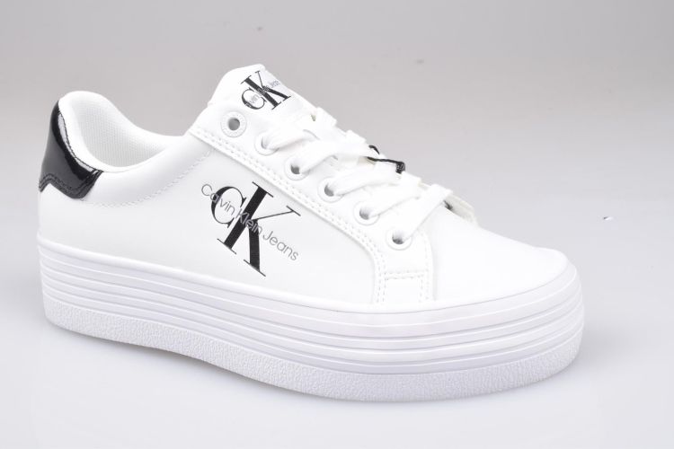 Calvin Klein Jeans Veter Wit dames (CK VULC FLATFORM ESS - YW0YW01393 01W Bright White/Bl) - Mayday (Aalst)