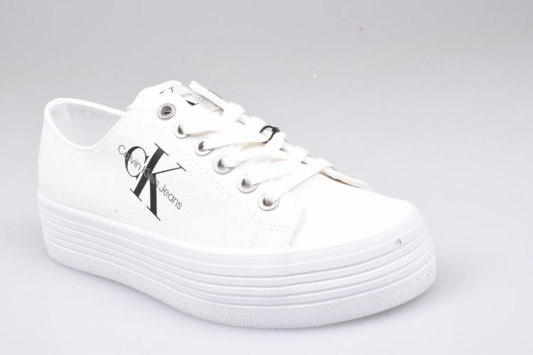 Calvin Klein Jeans Veter Wit dames (CK VULC FLATFORM LACEUP - YW0YW00254 02S Bright White) - Mayday (Aalst)