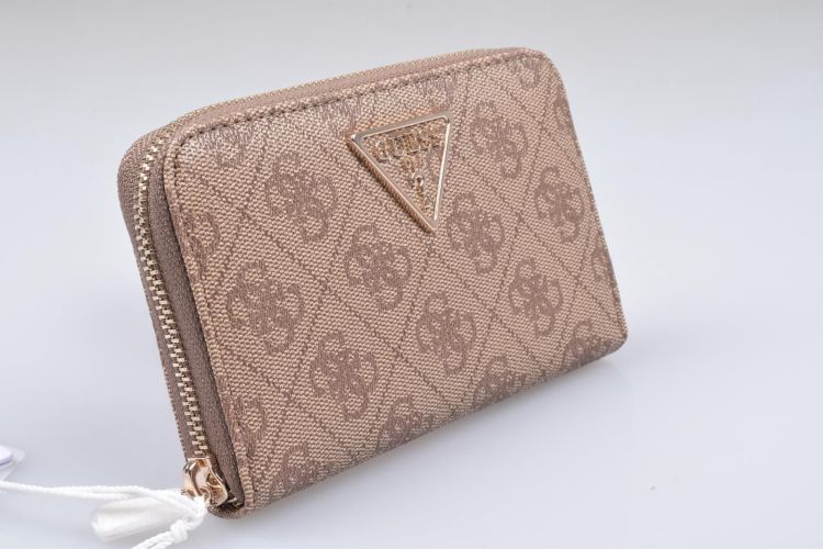 Guess Accessoires  Beige dames (GUESS Laurel Slg Medium Zip Around - SG8500140 Latte Logo) - Mayday (Aalst)