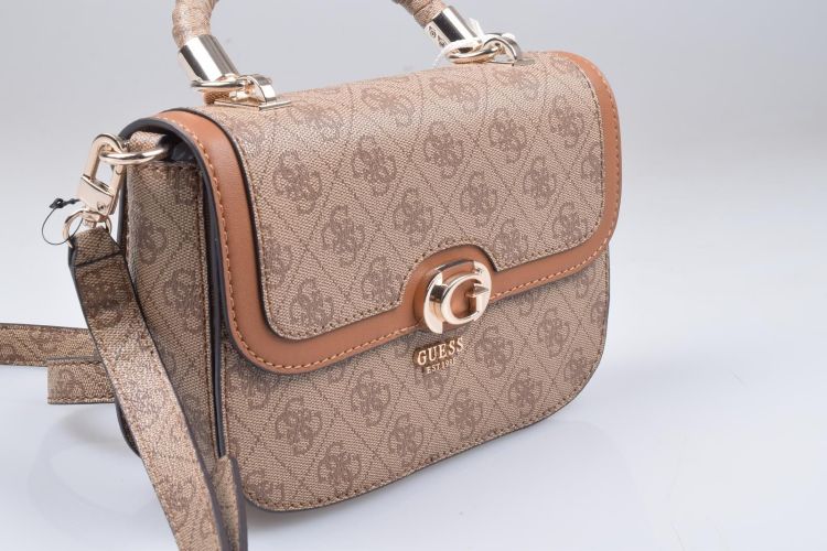 Guess Accessoires  Bruin dames (GUESS Orlina Logo Top Handle Flap - SG954020 Latte Logo/Brown) - Mayday (Aalst)