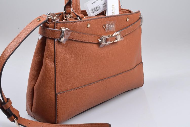 Guess Accessoires  Cognac dames (GUESS Silvye Luxury Satchel  - BG952706 Cognac) - Mayday (Aalst)