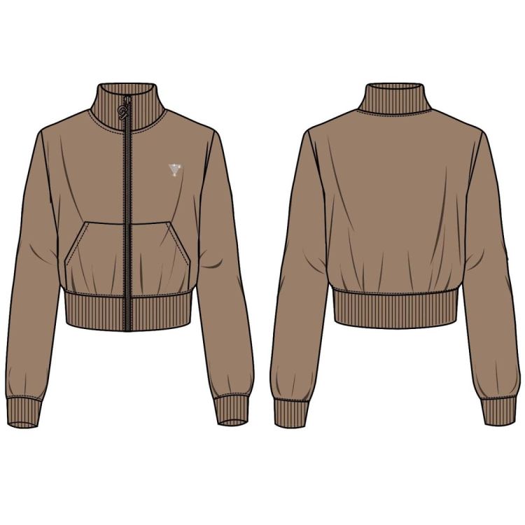 Guess Clothes   dames (COUTURE FULL ZIP SWEATSHIRT - V3BQ22KBXI2 D104 Paline) - Mayday (Aalst)