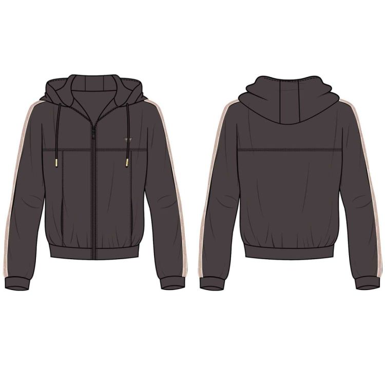Guess Clothes  Bruin dames (Fausta Full Zip Hoodie - V6BQ02K6254 A11R) - Mayday (Aalst)