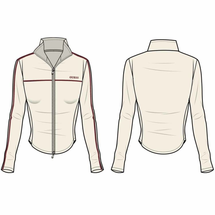 Guess Clothes   dames (JASMINE FULL ZIP SWEATSHIRT - V6GQ04K2911 G047) - Mayday (Aalst)
