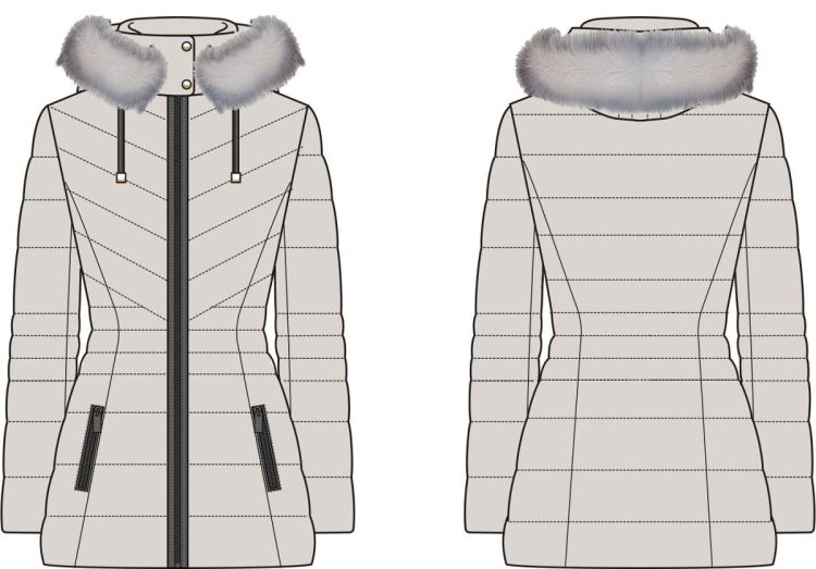 Guess Clothes  Ecru dames (Jolanda Stretch Puffer - W6BL77W4713 G9L9) - Mayday (Aalst)