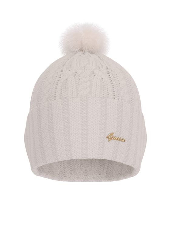 Guess Clothes  Ecru dames (Kendra Cable Beanie - W5BZ15Z3362 G012 Cream White) - Mayday (Aalst)