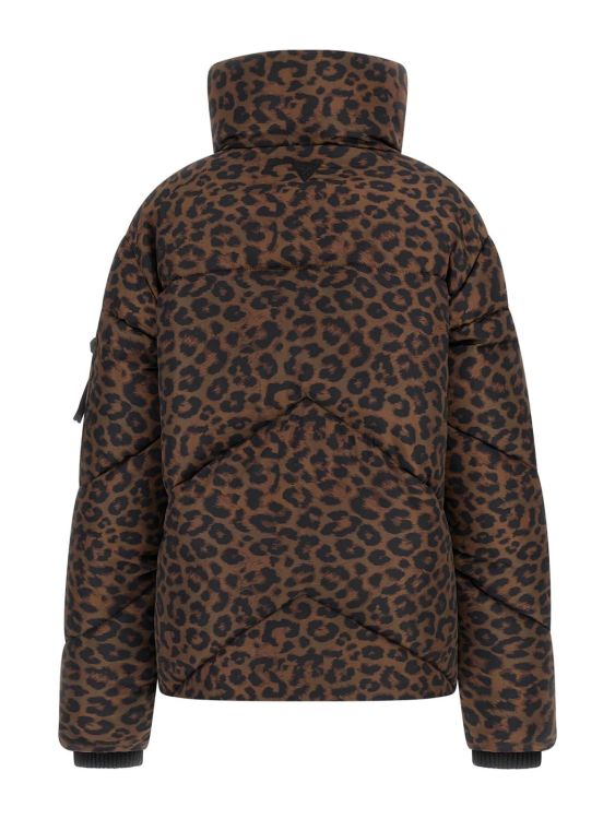 Guess Clothes  Leopard dames (MARTINA PRINT CROP PUFFA - W5BL47W3702 P1UK Savage Night ) - Mayday (Aalst)