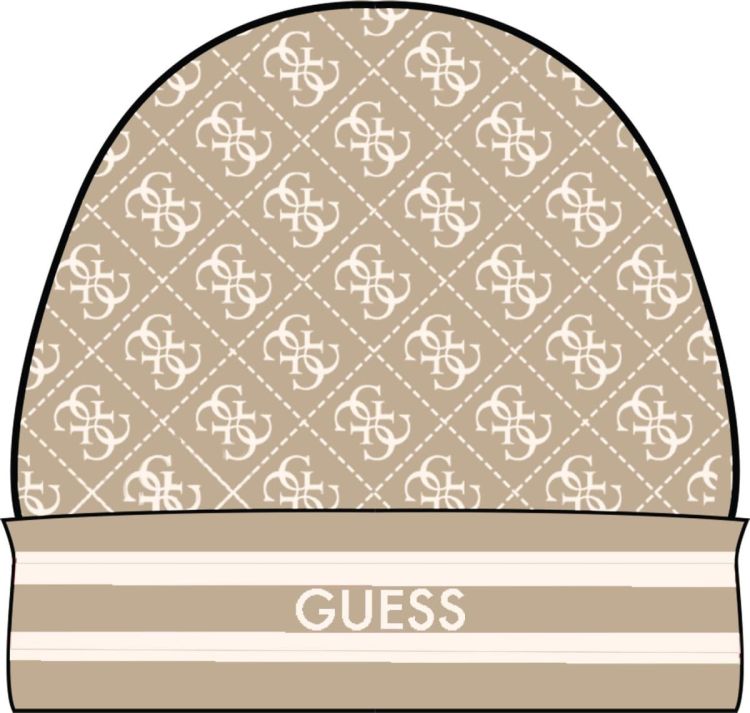Guess Clothes  Taupe dames (Sevyn 4G Logo Beanie Swtr - W4BZ21Z3JD2 FNI4 4G Foamy Taup) - Mayday (Aalst)