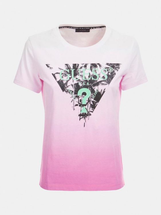 Guess Clothes  Rose dames (SS CN PALMS TEE - W1RI9DI3Z00 F69M Pink Deep Dye) - Mayday (Aalst)