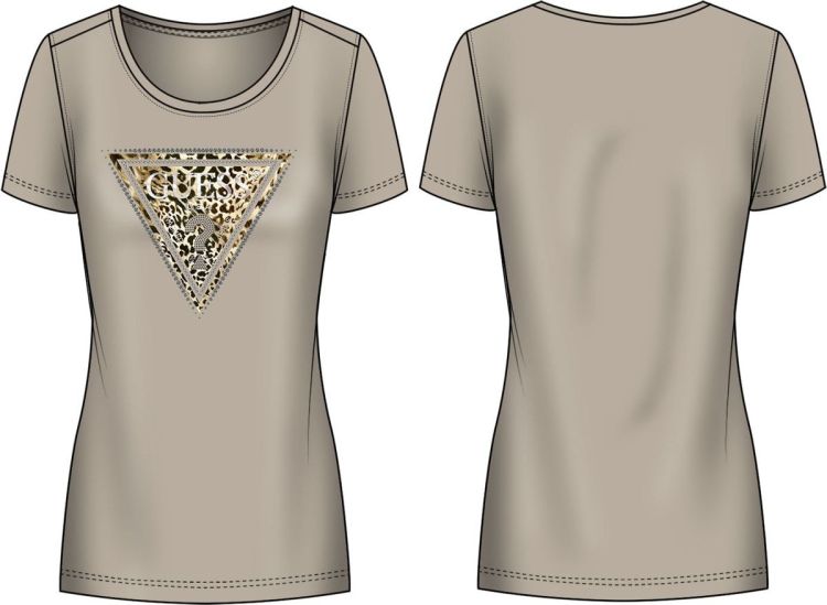 Guess Clothes  Beige dames (SS CN Savanna Leopard Triangle - W6BI26K6047 G1H1) - Mayday (Aalst)
