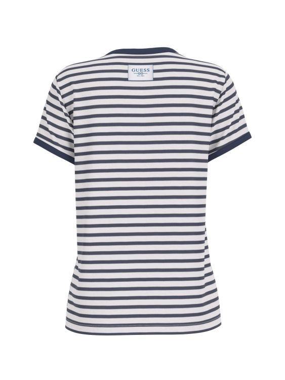 Guess Clothes   dames (SS CN STRIPED MINI 4G LOGO TEE - W6GI18K3040 SM1L) - Mayday (Aalst)
