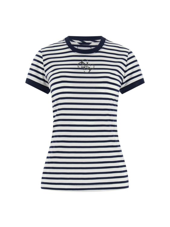 Guess Clothes   dames (SS CN STRIPED MINI 4G LOGO TEE - W6GI18K3040 SM1L) - Mayday (Aalst)
