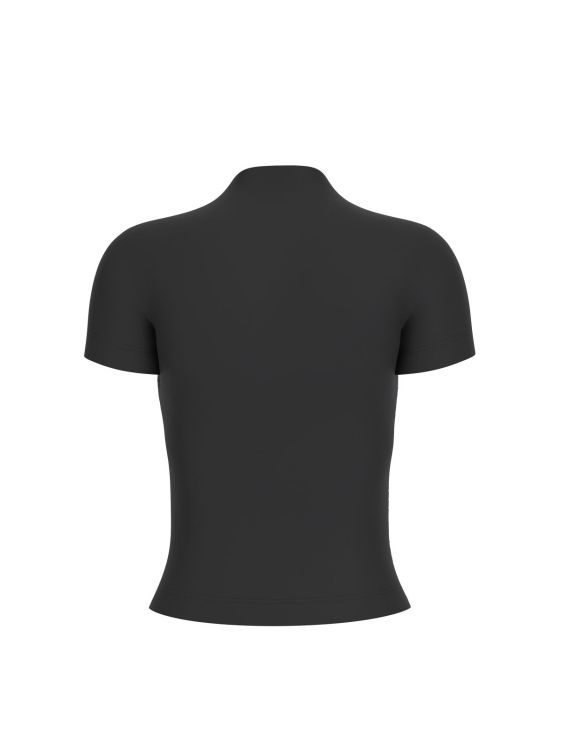 Guess Clothes  Zwart dames (SS MOCK NECK ALL OVER 4G TEE - W4BI26J1314 JBLK Black) - Mayday (Aalst)