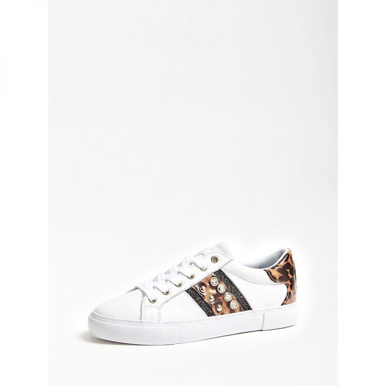 Guess Shoes Veter Wit dames (GUESS SNEAKER - FL8GLYLEA12 White) - Mayday (Aalst)