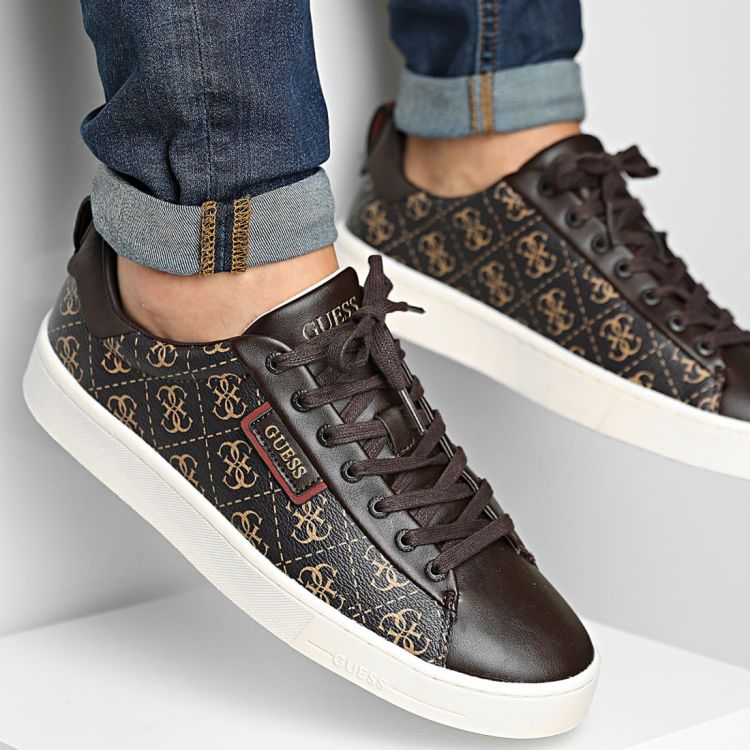 Guess Shoes Veter Bruin heren (GUESS SNEAKER  - FMVIC8FAL12 BROCR) - Mayday (Aalst)