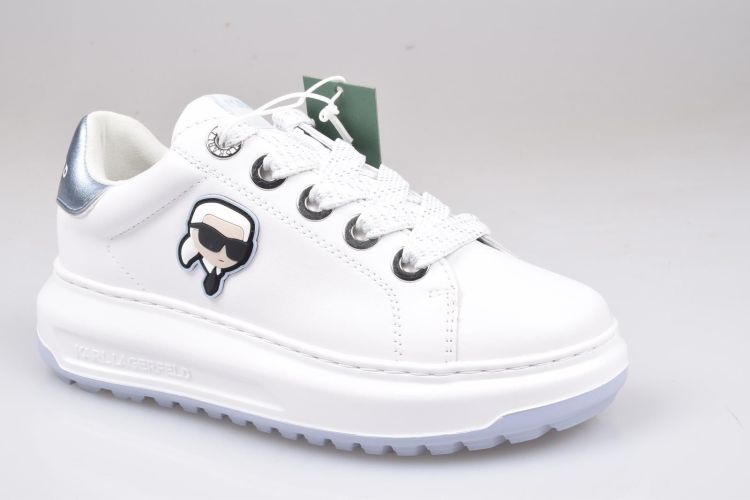 Karl Lagerfeld Veter Wit dames (KL KAPRI LUG Karl NFT Lo Lace  - KL67530 01B White Lthr w/Blue) - Mayday (Aalst)