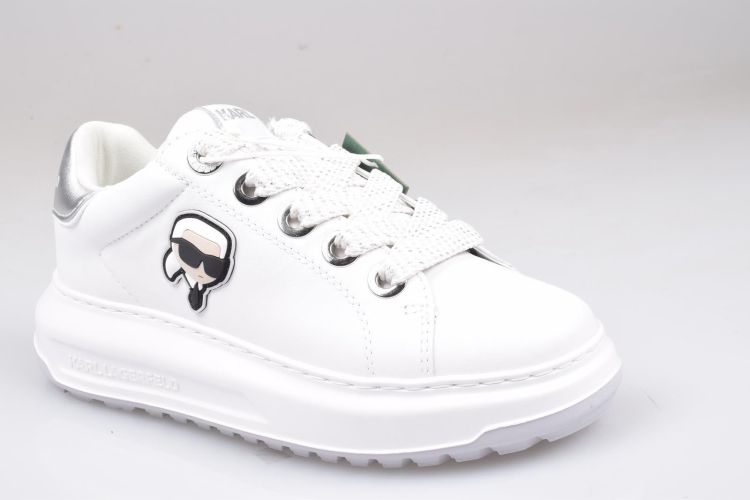 Karl Lagerfeld Veter Wit dames (KL KAPRI LUG Karl NFT Lo Lace  - KL67530 01S White Lthr w/Silve) - Mayday (Aalst)