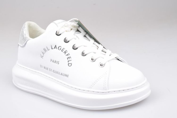 Karl Lagerfeld Veter Wit dames (KL KAPRI Maison Sequin Trim - KL62538F 01S White Lthr/Silver) - Mayday (Aalst)