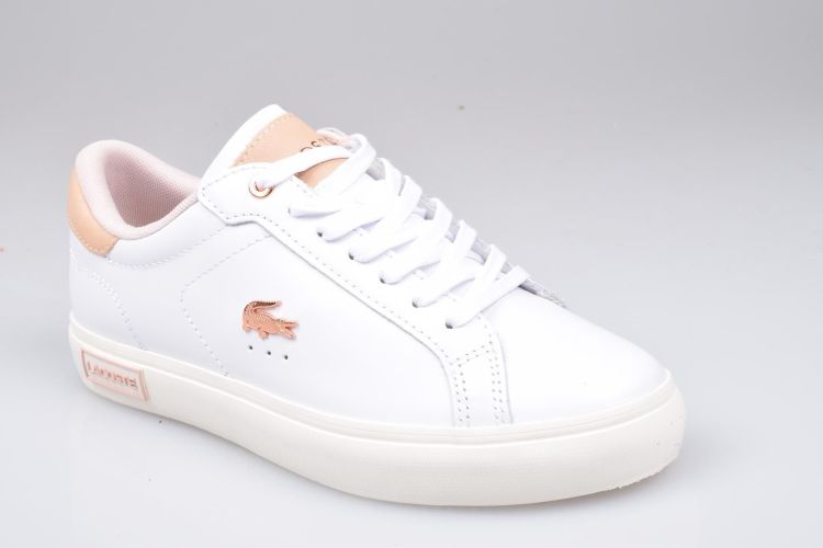 Lacoste Veter Wit dames (POWERCOURT  - 744SFA00651Y9 Wht/Lt Pnk) - Mayday (Aalst)