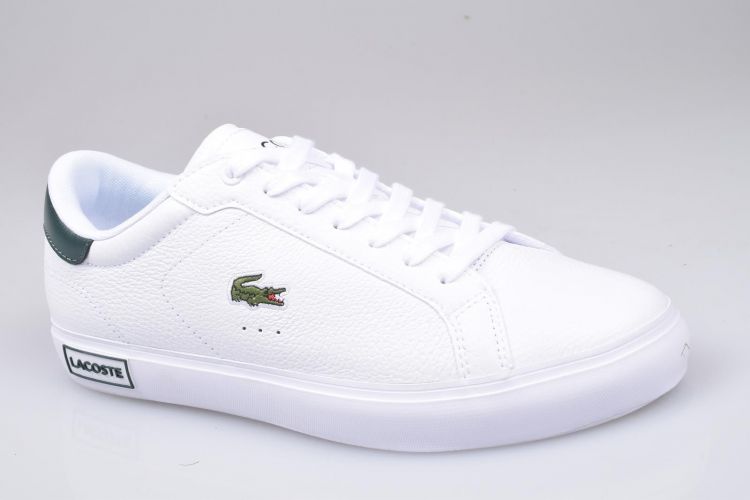 Lacoste Veter Wit heren (POWERCOURT - 7-41SMA00281R5 Wht/Dk Grn) - Mayday (Aalst)
