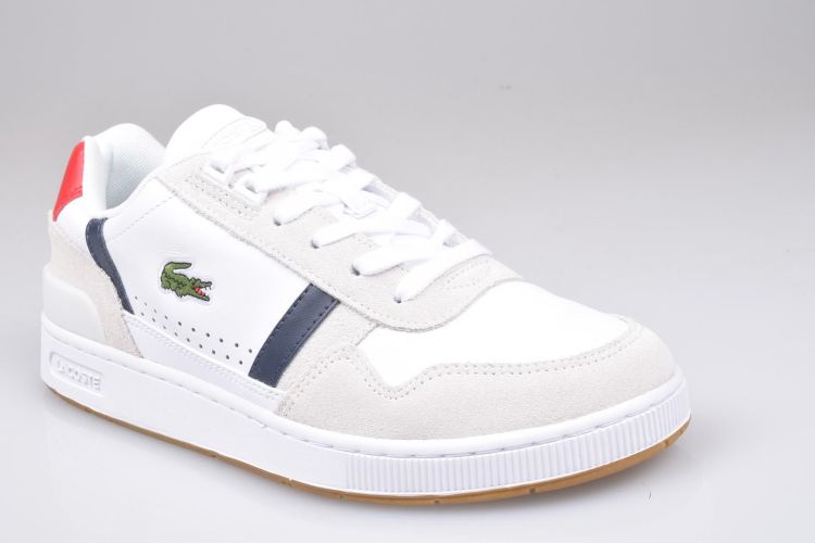 Lacoste Veter Wit heren (T-CLIP - 740SMA0048407 Wht/Nvy/Red) - Mayday (Aalst)