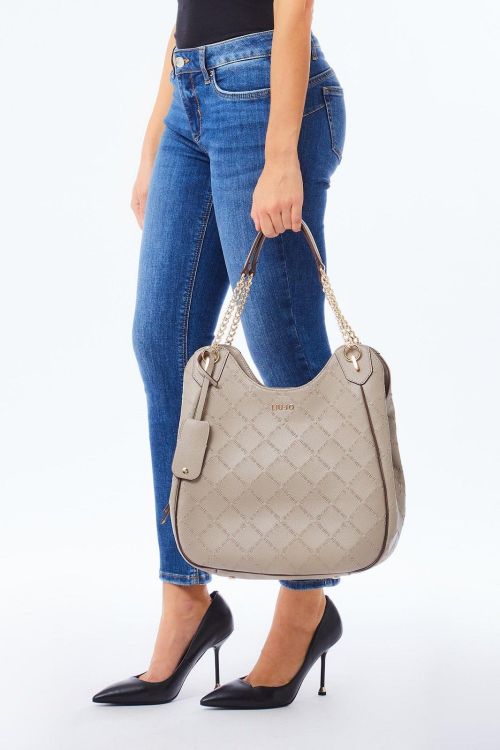 Liu.Jo Accessories  Taupe dames (Liu.Jo ECS L SATCHEL - AF5054 E0538 71105 Desert Taup) - Mayday (Aalst)