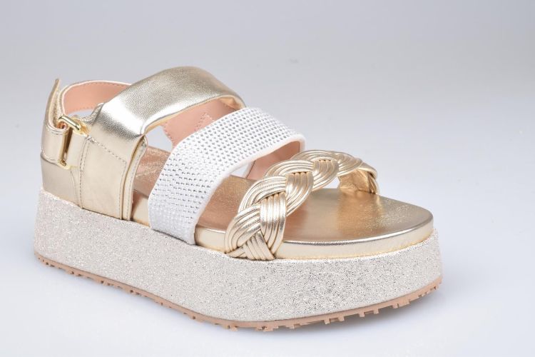 Liu.Jo Shoes Sandaal Goud dames (LIU JO FRIDA 23 SANDAL FLAT FORM - SA3023 EX146 04178 Light Gold) - Mayday (Aalst)