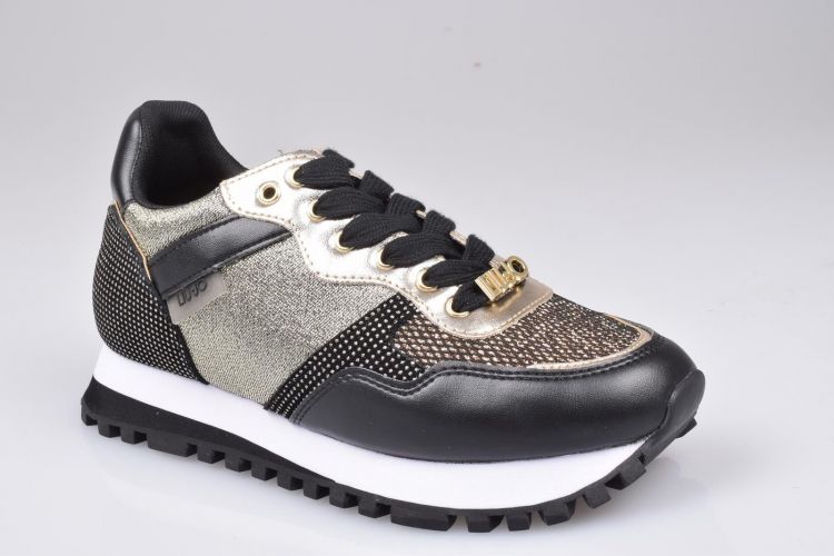 Liu.Jo Shoes Veter Zwart dames (LIU JO WONDER  - BF1073 TX206 01040 Black/Gold) - Mayday (Aalst)