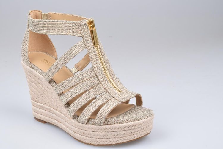 Michael Kors Shoes Sandalet Goud dames (MK BRADLEY WEDGE - 40S3BYMS3D 740 Pale Gold) - Mayday (Aalst)
