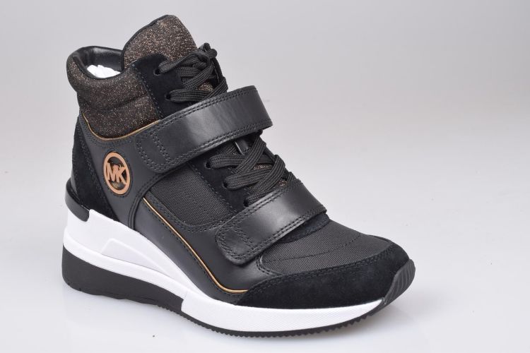 Michael Kors Shoes Velcro Zwart dames (MK GENTRY HIGH TOP - 43F3GYFE3D 080 Black/Bronze) - Mayday (Aalst)
