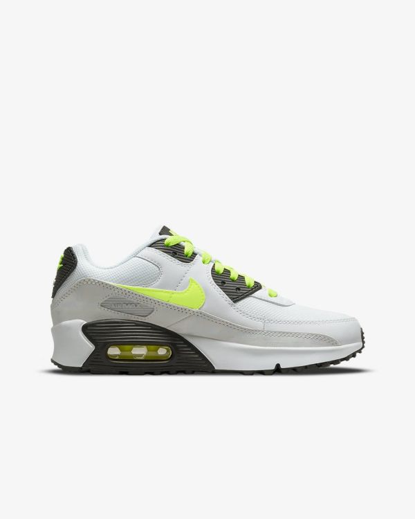 Nike Sportswear Veter Wit dames (AIR MAX 90 LTR - CD6864 112 White/Volt-Black-Pu) - Mayday (Aalst)