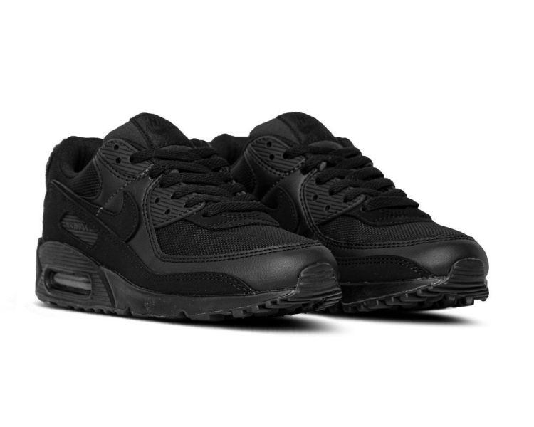 Nike Sportswear Veter Zwart heren (AIR MAX 90  - CN8490 003 Black/Black-Black-W) - Mayday (Aalst)