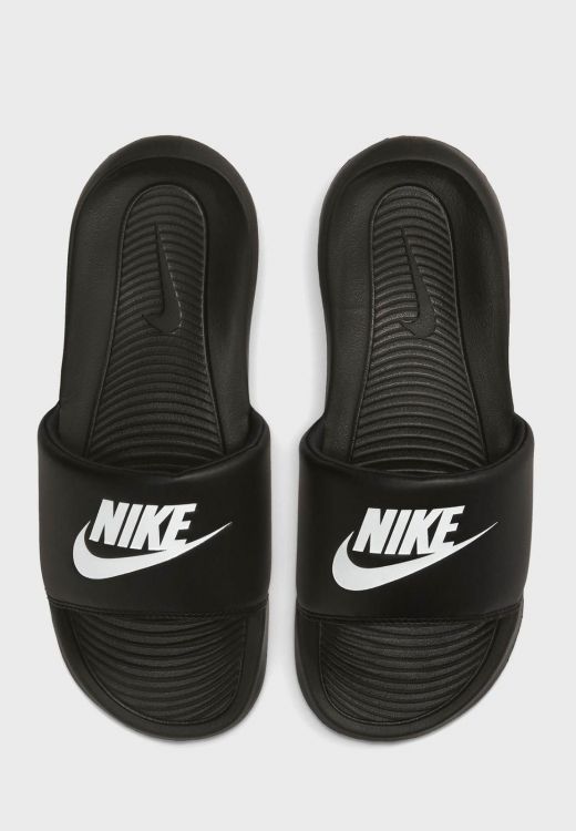 Nike Slipper Zwart dames (VICTORI ONE SLIDE W - CN9677 005 Black/White-Black) - Mayday (Aalst)