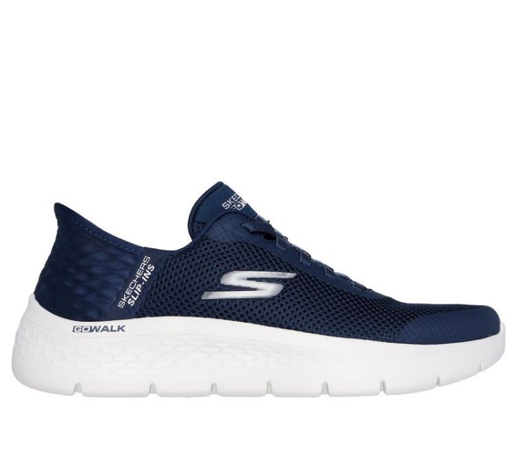 Skechers Slip-ins Blauw dames (Skechers SLIP-INS Go Walk Flex - 124836 NVW Navy/White) - Mayday (Aalst)