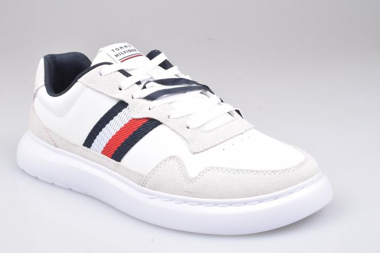 Tommy Hilfiger Veter Wit heren (LIGHTWEIGHT LEATHER MIX CUP - FM0FM04427 White) - Mayday (Aalst)