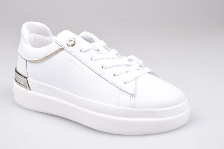 Tommy Hilfiger Veter Wit dames (LUX METALLIC CUPSOLE SNEAKER - FW0FW07030 YBS White) - Mayday (Aalst)