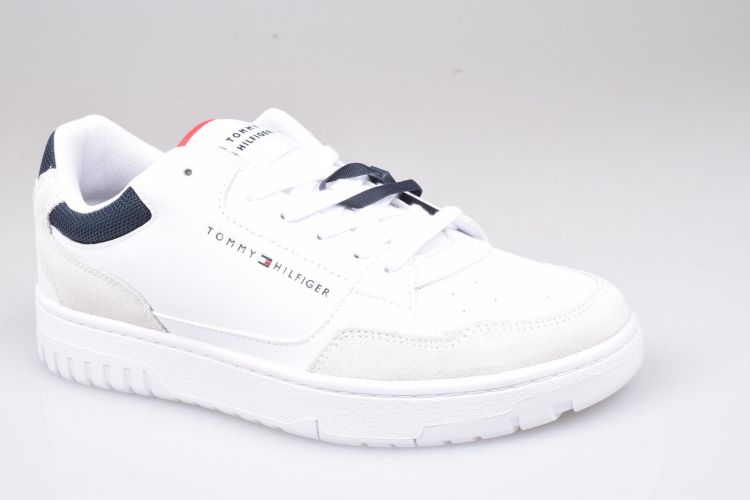 Tommy Hilfiger Veter Wit heren (TH BASKET CORE LTH - FM0FM05058 YBS White) - Mayday (Aalst)