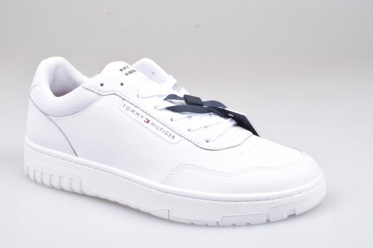 Tommy Hilfiger Veter Wit heren (TH BASKET CORE LTH - FM0FM05466 YBS) - Mayday (Aalst)