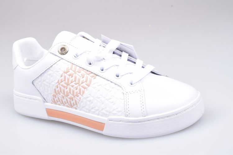Tommy Hilfiger Veter Wit dames (TH Monogram Elevated Sneaker  - FW0FW06455 TRY Misty Blush) - Mayday (Aalst)