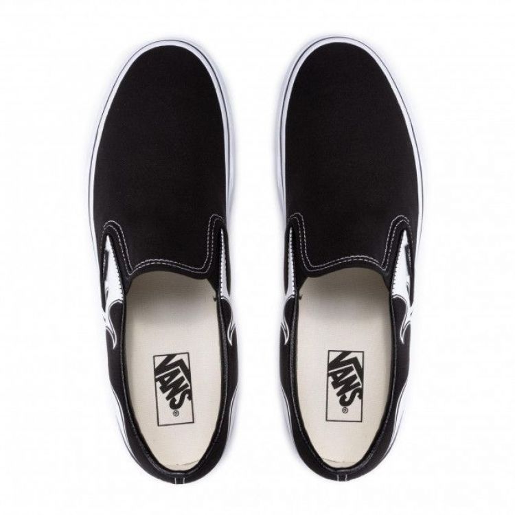 Vans Off The Wall Slip on Zwart jeugd (Classic Slip-On - VN0A33TBK681(Flame)Black/White) - Mayday (Aalst)